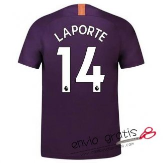 Camiseta Manchester City Tercera Equipacion 14#LAPORTE 2018-2019