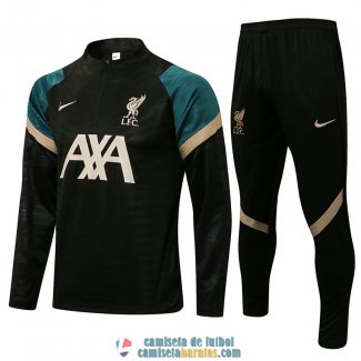 Liverpool Sudadera De Entrenamiento Black GB + Pantalon Black 2021/2022