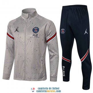 PSG x Jordan Chaqueta Grey Spots + Pantalon Navy 2021/2022