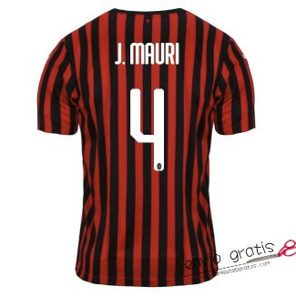 Camiseta AC Milan Primera Equipacion 4#J.MAURI 2019-2020