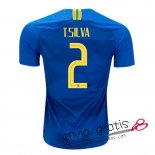 Camiseta Brasil Segunda Equipacion 2#T.SILVA 2018