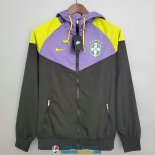 Brasil Chaqueta Rompevientos Purple Black II 2021/2022