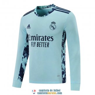 Camiseta Manga Larga Real Madrid Portero Light Blue 2020/2021