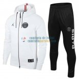 PSG x Jordan Chaqueta Capucha White + Pantalon 2019-2020