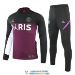 PSG x Jordan Sudadera De Entrenamiento Purple + Pantalon 2020/2021