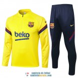 Barcelona Sudadera De Entrenamiento Yellow + Pantalon 2020/2021