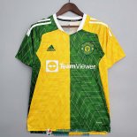 Camiseta Manchester United Training Green Yellow II 2021/2022