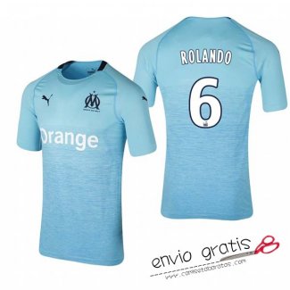 Camiseta Olympique Marseille Tercera Equipacion 6#ROLANDO 2018-2019