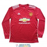 Camiseta Manga Larga Manchester United Primera Equipacion 2020/2021