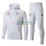 PSG Chaqueta Capucha White + Pantalon 2019-2020