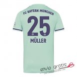 Camiseta Bayern Munich Segunda Equipacion 25#MULLER 2018-2019