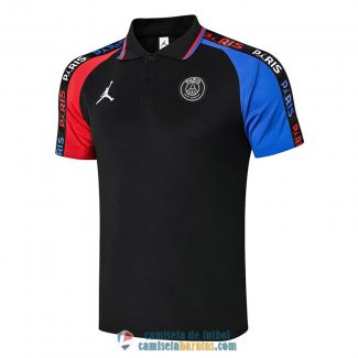 Camiseta PSG x JORDAN Polo Black Blue Red 2020/2021