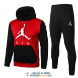 Jordan Chaqueta Capucha Red Black + Pantalon 2020/2021