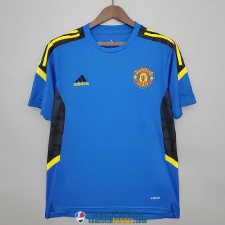 Camiseta Manchester United Training Blue IV 2021/2022