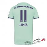 Camiseta Bayern Munich Segunda Equipacion 11#JAMES 2018-2019