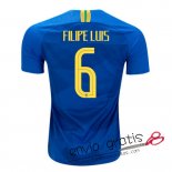 Camiseta Brasil Segunda Equipacion 6#FILIPE LUIS 2018