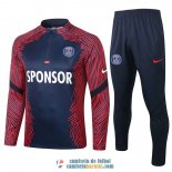 PSG Sudadera De Entrenamiento Navy Red + Pantalon 2020/2021