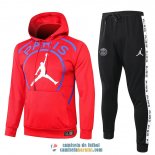 PSG x JORDAN Sudadera Capucha Red + Pantalon Black 2020/2021