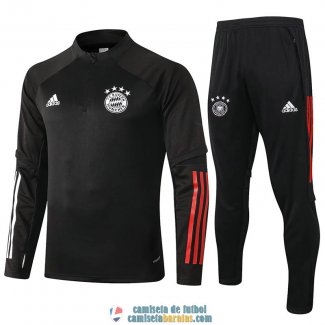 Bayern Munich Sudadera De Entrenamiento Blcak + Pantalon 2020/2021