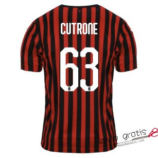 Camiseta AC Milan Primera Equipacion 63#CUTRONE 2019-2020