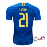 Camiseta Brasil Segunda Equipacion 21#TAISON 2018