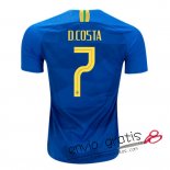 Camiseta Brasil Segunda Equipacion 7#D.COSTA 2018