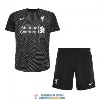 Camiseta Liverpool Ninos Portero Black 2020/2021