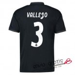 Camiseta Real Madrid Segunda Equipacion 3#VALLEJO 2018-2019