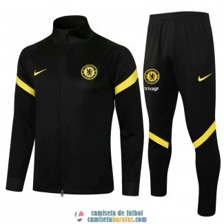 Chelsea Sudadera De Entrenamiento Black II + Pantalon Black II 2021/2022