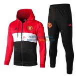 Manchester United Chaqueta Capucha Red + Pantalon 2019-2020