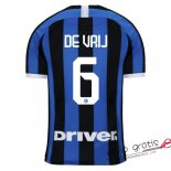 Camiseta Inter Milan Primera Equipacion 6#DE VRIJ 2019-2020